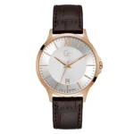 Gc Men's Watch Rose Gold Case Quartz Y38003G1